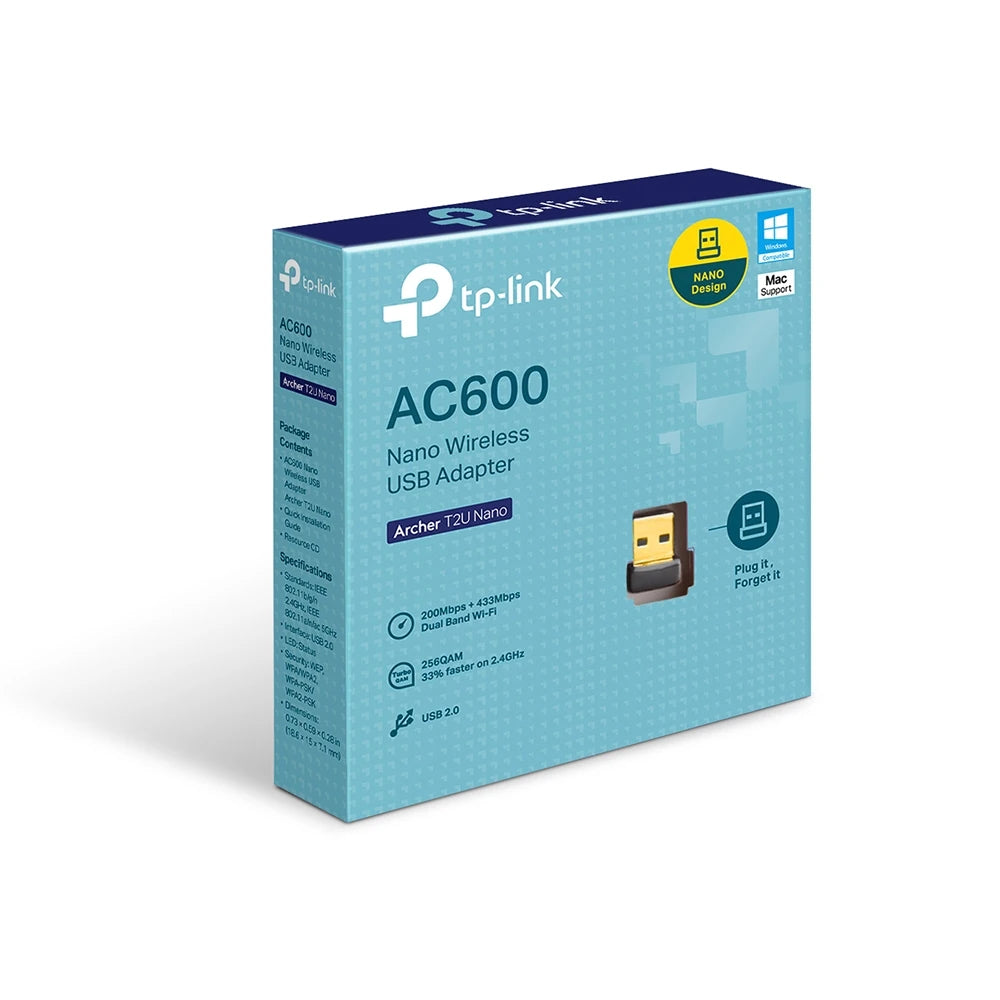 TP-Link Archer T2U Nano AC600 Wi-Fi USB Adapter